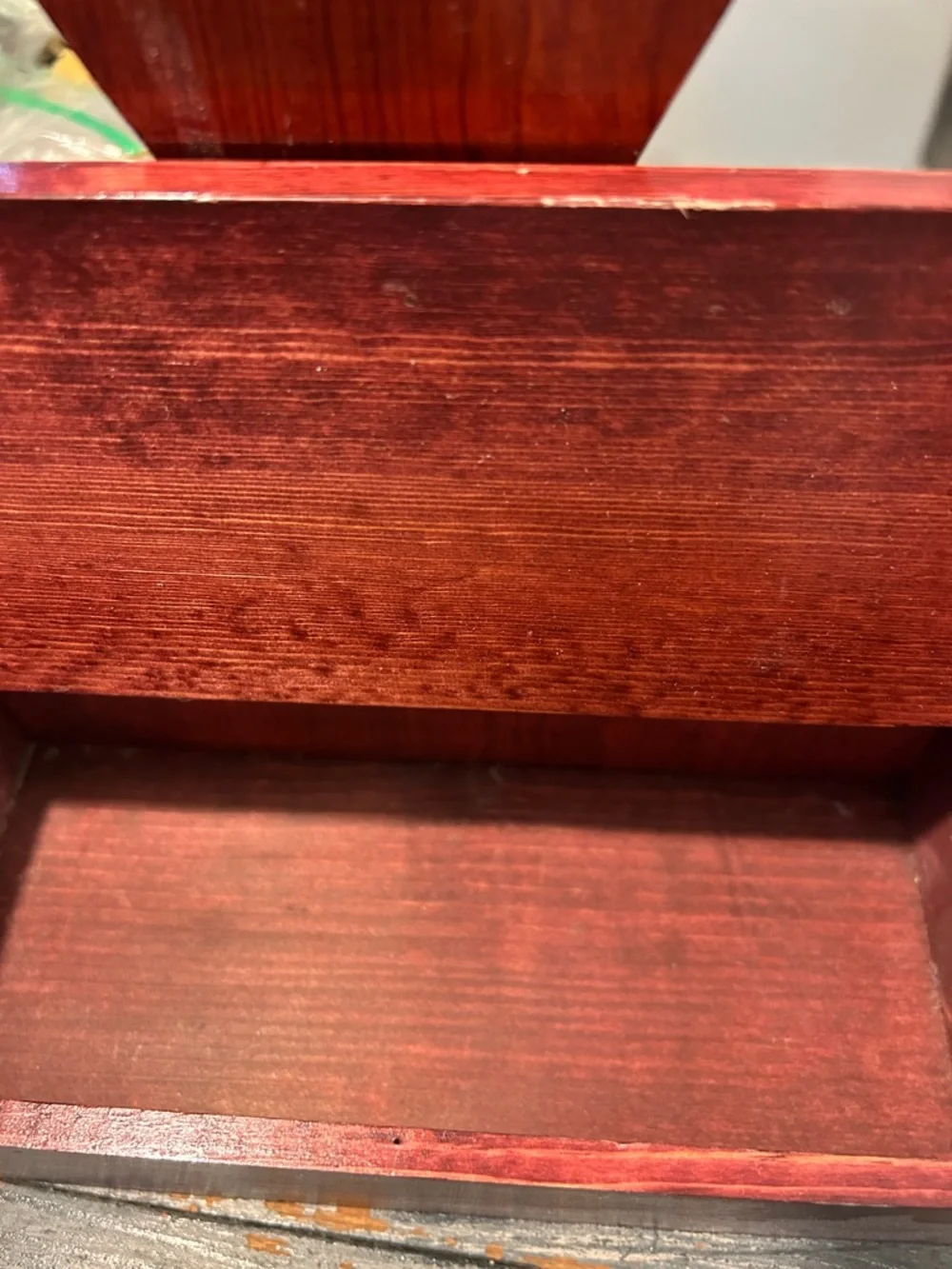 Mahogany-Finish Wooden Wall Shelf - Classic Home Wall Decor